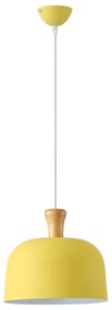 Lampadario a sospensione con filo 1xE27/15W/230V giallo pr. 27 cm