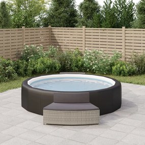 Panche Per Spa Con Cuscini 2 Pz İn Polyrattan Grigio /