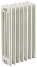 Radiatore acqua calda EQUATION Tubolare in acciaio 4 colonne, 7 elementi interasse 53.5 cm, bianco