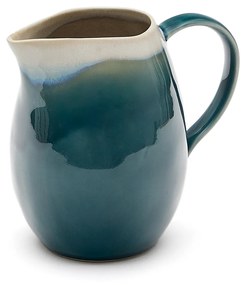 Kave Home - Caraffa Sanet in ceramica blu e bianco