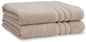 Set di asciugamani tipo terry beige in cotone 2 pz 90x140 cm Zero Twist – Catherine Lansfield