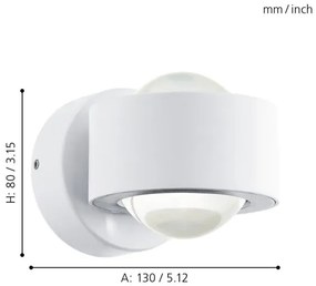 Eglo 96048 - Applique a LED ONO 2 2xLED/2,5W/230V