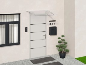 Pensilina dritta NEONA in alluminio - 120x90x15 cm