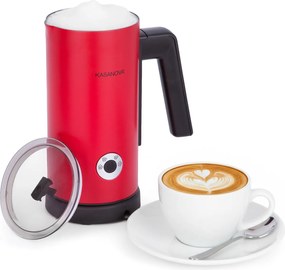 Montalatte elettrico 300 ml rosso acciaio