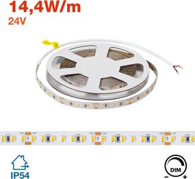 Striscia LED 24V 144W/m Rosa per Banco Carne Professionale - IP54 - 5 metri