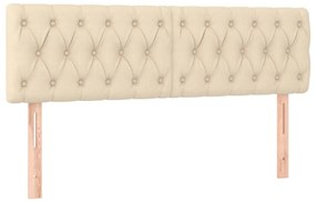 Testiera 2 pz crema 80 x 7 x 78/88 cm in tessuto