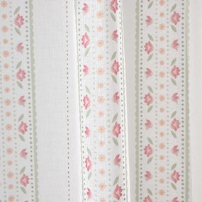 Tenda rosa e bianca 140x122 cm Floral Stripe - Catherine Lansfield