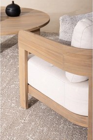 Poltrona da esterno di colore naturale in legno massiccio Pablo – Bizzotto