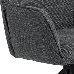 Set di sedie da pranzo grigio scuro in imbottito con braccioli 2 pz Glenda – Actona