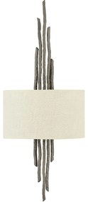 Applique Contemporanea Spyre Acciaio Bronzo Metallizzato Opaco 2 Luci E14