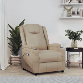 Poltrona Alzapersona Cappuccino İn Similpelle /