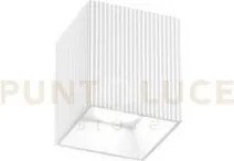 Plafoniera naos quadrata in gesso 1 luce attacco gu10 11x11x13cm in...