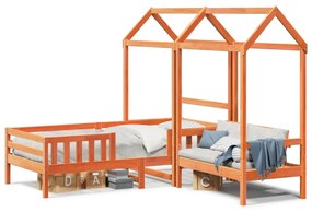 Giroletto Con Panca E Tetto Cera 90x200 Cm Legno Massello Pino /