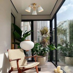 Brilagi - Plafoniera da soffitto LUND WOOD 3xE27/40W/230V Ø 50 cm legno di hevea