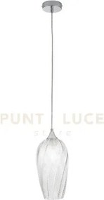 Lampadario a sospensione majesty trasparente in vetro 1 luce attacc...