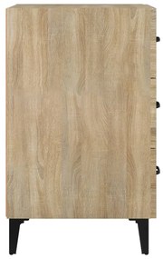Comodino rovere sonoma 40x40x66 cm in legno multistrato
