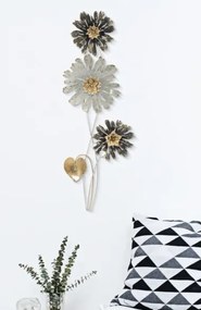 Pannello decorativo in ferro con designa fiori 35x5,5x88 cm Simply