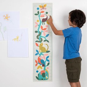 Adesivo murale con metro per bambini 28,5x115 cm Wild Wonders - Rex London