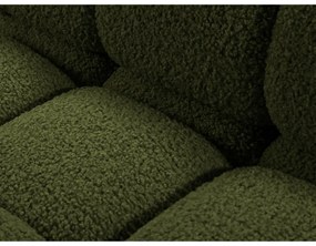Divano componibile verde con rivestimento in bouclé 288 cm Bellis – Micadoni