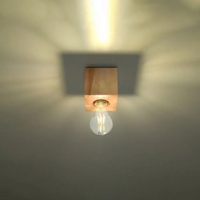 Lampada da soffitto in colore naturale 10x10 cm Gabi - Sollux