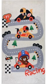 Tappeto da gioco per bambini avorio lavabile 100x160 cm Race Time – Vitaus