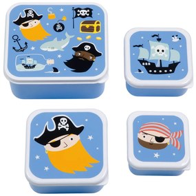 A Little Lovely Company - set di quattro scatole merenda - pirati