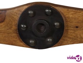 vidaXL Appendiabiti da Parete 6 Ganci Massello di Sheesham 108x6x19 cm