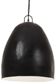 Lampada A Sospensione Industriale 25 W Nera Rotonda 42 Cm E27 /