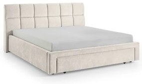 Letto matrimoniale imbottito beige rete non inclusa 180x200 cm Canyon – Meise Möbel