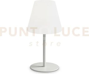 Arcadia lampada da tavolo ip44 1 luce attacco e27 bianca