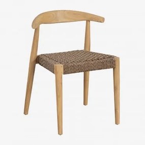 Confezione da 2 sedie da pranzo in legno di teak Celle Marrone Legno - Sklum