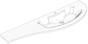 Lavabo a incasso rettangolare Jolly H 20 cm in resina bianco