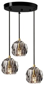 LAMPADA DA SOFFITTO CRISTALLO BLACK  APP588-3CPR