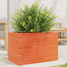 Fioriera Giardino Marrone Cera 70x40x45,5cm Legno Massello Pino /