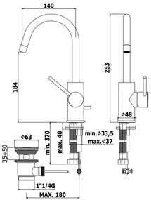 Paffoni Ligth Lig078 Miscelatore Lavabo A Canna Girevole 180 Gradi senza scarico Cromo