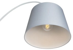 Lampada ad arco intelligente in acciaio con grigio incl. wifi A60 - Bend