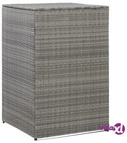 vidaXL Copribidone Singolo Spazzatua Antracite 76x78x120 cm Polyrattan