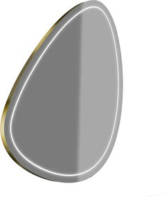 Specchio con illuminazione integrata Lumiere 60x80cm oro