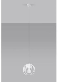 Sollux SL.1083 - Lampadario su corda TULOS 1xE27/60W/230V bianco