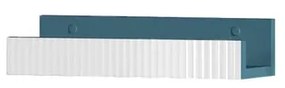 Mensola per bagno Niwa L 40 cm laccato opaco blu pacifico con vetro bianco