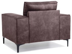 Poltrona in similpelle marrone scuro Copenhagen - Scandic