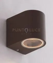 Applique one corten 1 luce attacco gu10 ip54 6,7x9,3x8cm