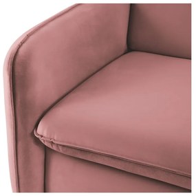 Divano letto in velluto rosa 214 cm Vienna - Cosmopolitan Design