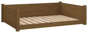 Cuccia per cani miele 95,5x65,5x28cm in legno massello di pino