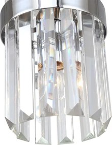 Lampadario a cavo VETRO 1xE14/10W/230V cromo lucido