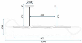 Lampada LED APP854-CP Long Gold