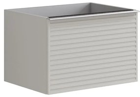 Mobile da bagno sotto lavabo Pixel stripes grigio laccato L 60 x H 40 x P 45.5 cm 2 cassetti, lavabo non incluso