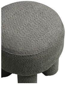 Poggiapiedi grigio scuro con rivestimento in ciniglia Canberra – House Nordic