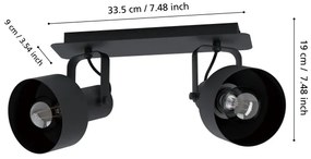 Eglo 99518 - Faretto CASIBARE 2xE27/28W/230V