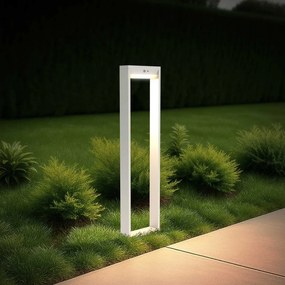Paletto da giardino Solare Bianco con Sensore di Mov. 80cm serie VELA Colore Bianco Naturale 4.000K